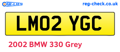 LM02YGC are the vehicle registration plates.