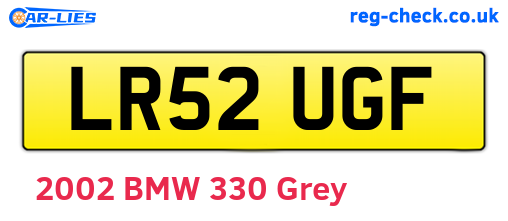 LR52UGF are the vehicle registration plates.