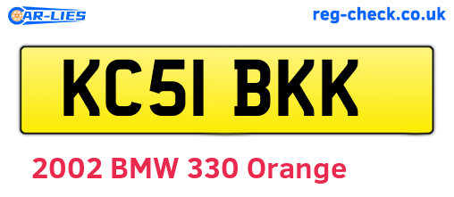 KC51BKK are the vehicle registration plates.