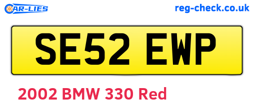 SE52EWP are the vehicle registration plates.