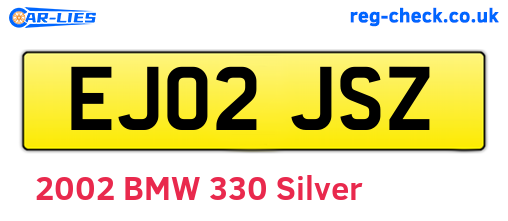 EJ02JSZ are the vehicle registration plates.