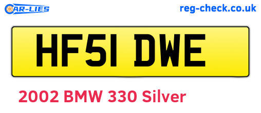 HF51DWE are the vehicle registration plates.