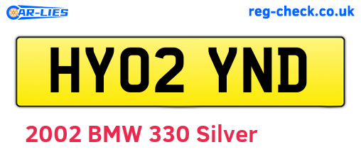 HY02YND are the vehicle registration plates.