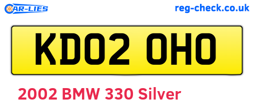 KD02OHO are the vehicle registration plates.