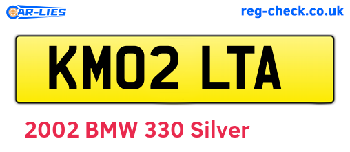 KM02LTA are the vehicle registration plates.