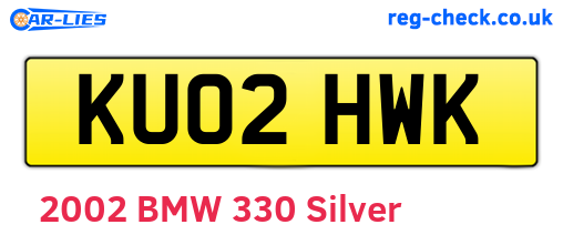 KU02HWK are the vehicle registration plates.