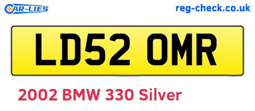 LD52OMR are the vehicle registration plates.