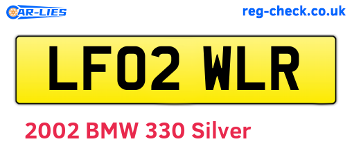 LF02WLR are the vehicle registration plates.