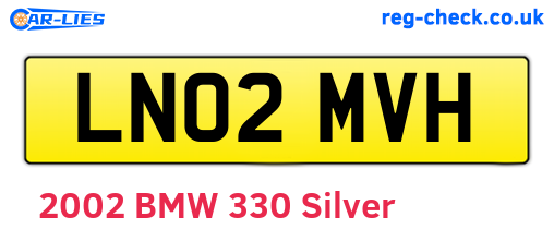 LN02MVH are the vehicle registration plates.