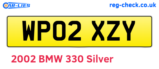 WP02XZY are the vehicle registration plates.