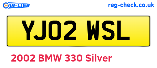 YJ02WSL are the vehicle registration plates.