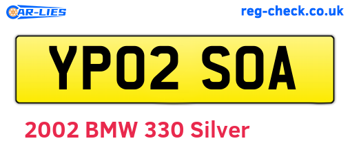 YP02SOA are the vehicle registration plates.
