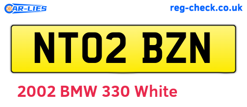NT02BZN are the vehicle registration plates.