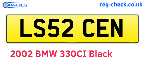 LS52CEN are the vehicle registration plates.