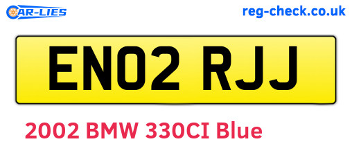 EN02RJJ are the vehicle registration plates.