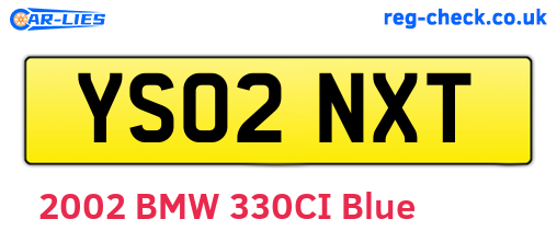 YS02NXT are the vehicle registration plates.