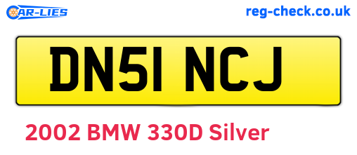 DN51NCJ are the vehicle registration plates.