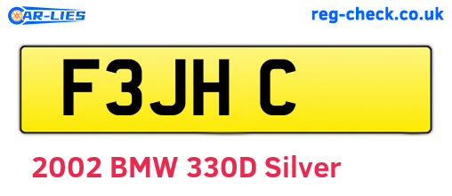 F3JHC are the vehicle registration plates.