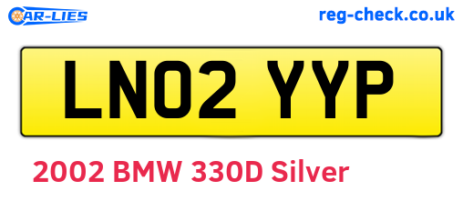 LN02YYP are the vehicle registration plates.