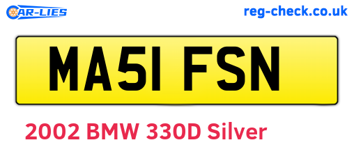 MA51FSN are the vehicle registration plates.