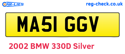 MA51GGV are the vehicle registration plates.
