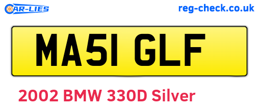 MA51GLF are the vehicle registration plates.