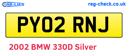 PY02RNJ are the vehicle registration plates.