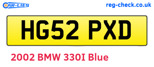 HG52PXD are the vehicle registration plates.