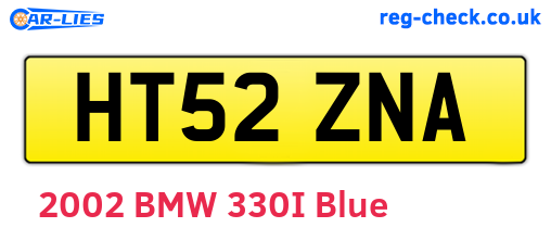 HT52ZNA are the vehicle registration plates.