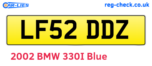 LF52DDZ are the vehicle registration plates.