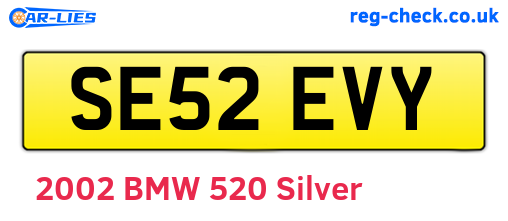 SE52EVY are the vehicle registration plates.