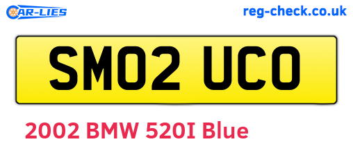 SM02UCO are the vehicle registration plates.