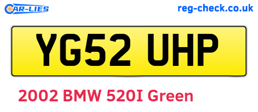 YG52UHP are the vehicle registration plates.