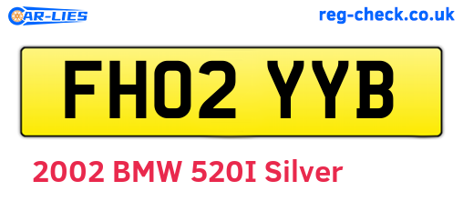 FH02YYB are the vehicle registration plates.