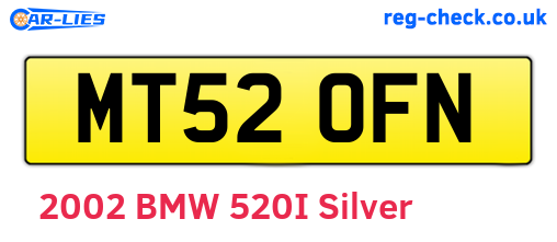 MT52OFN are the vehicle registration plates.