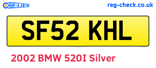 SF52KHL are the vehicle registration plates.