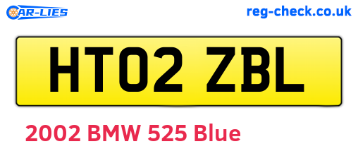 HT02ZBL are the vehicle registration plates.