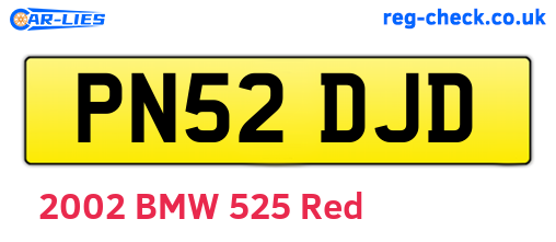 PN52DJD are the vehicle registration plates.