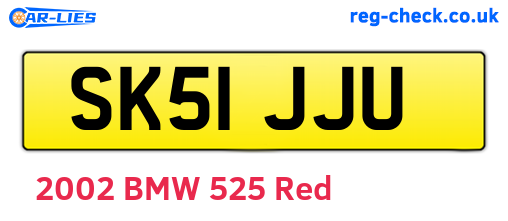 SK51JJU are the vehicle registration plates.