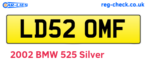 LD52OMF are the vehicle registration plates.