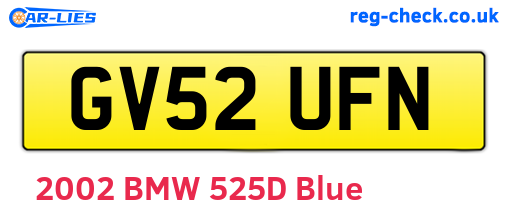 GV52UFN are the vehicle registration plates.