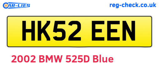 HK52EEN are the vehicle registration plates.