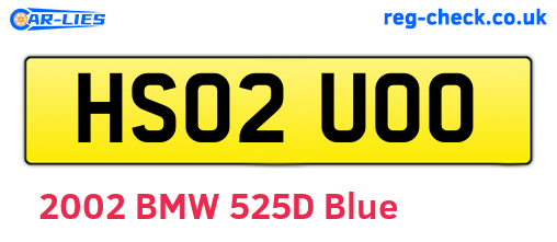 HS02UOO are the vehicle registration plates.
