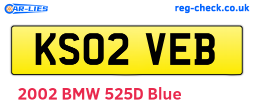 KS02VEB are the vehicle registration plates.
