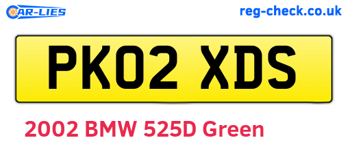 PK02XDS are the vehicle registration plates.