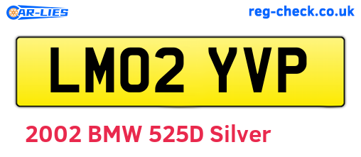 LM02YVP are the vehicle registration plates.