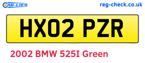 HX02PZR are the vehicle registration plates.
