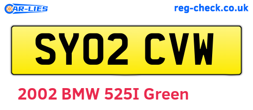 SY02CVW are the vehicle registration plates.