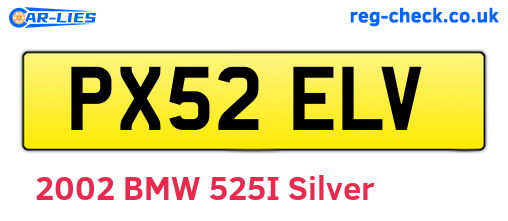 PX52ELV are the vehicle registration plates.