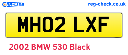 MH02LXF are the vehicle registration plates.
